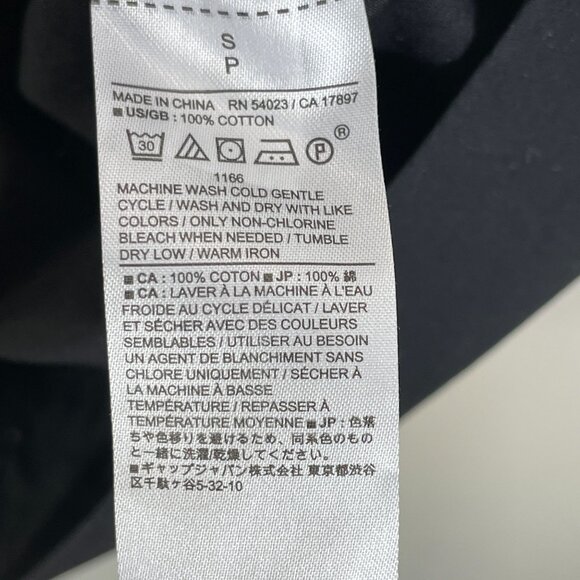 Banana Republic Womens Small Black Trench Back Shirt Dress Roll Tab Sleeve - Picture 9 of 16